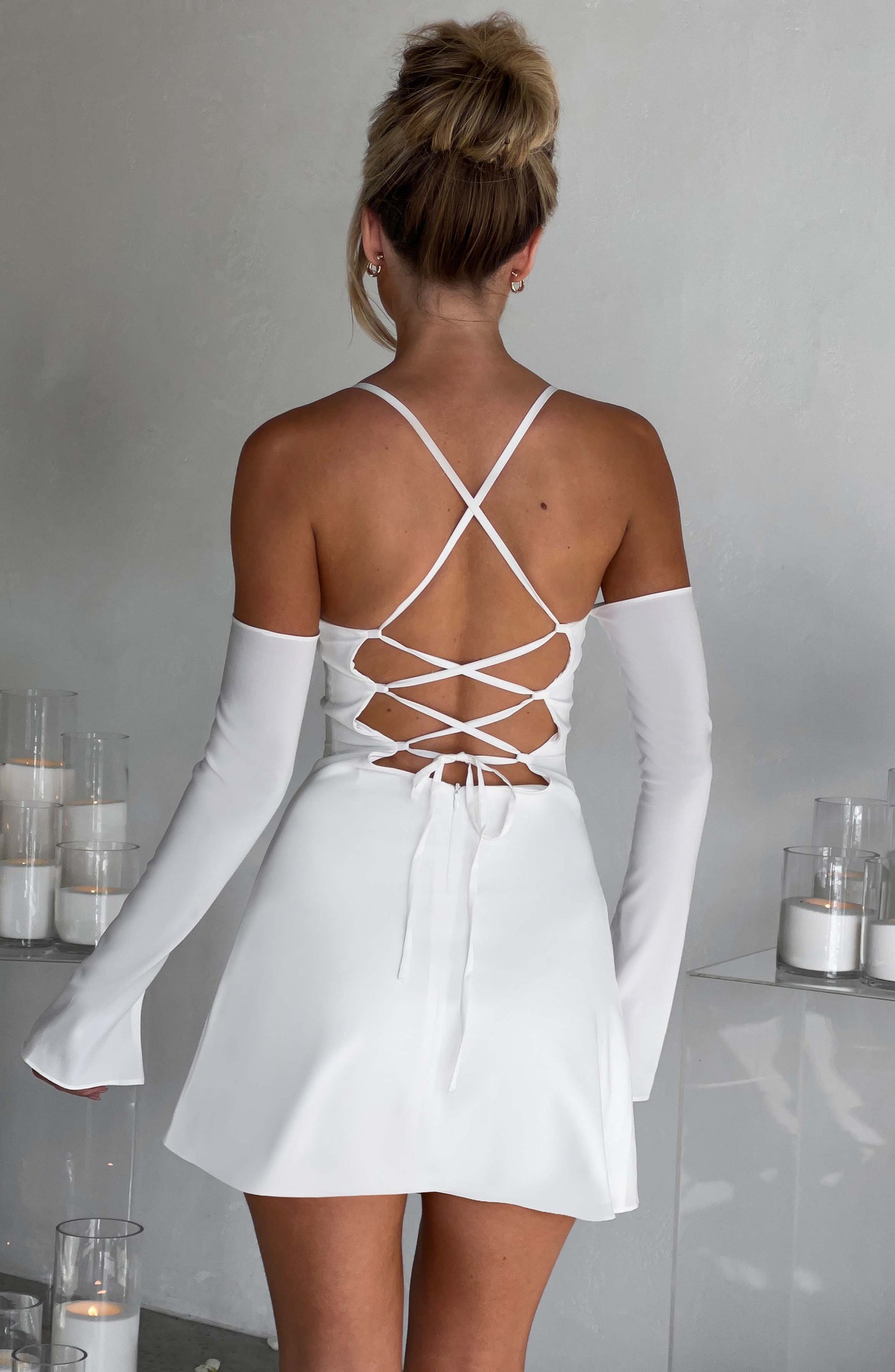 Vestido Mini Fiona - Marfil