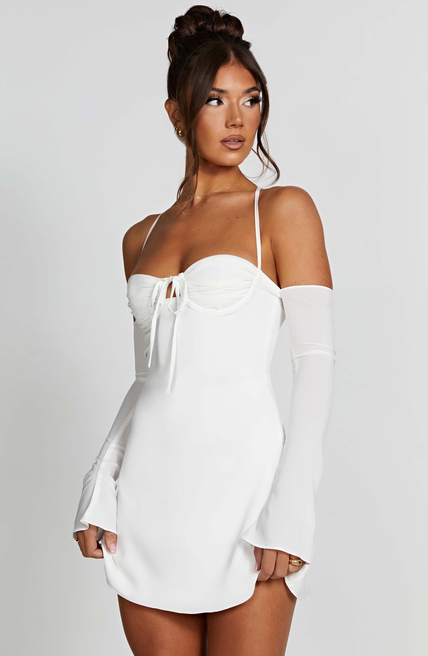 Vestido Mini Fiona - Marfil