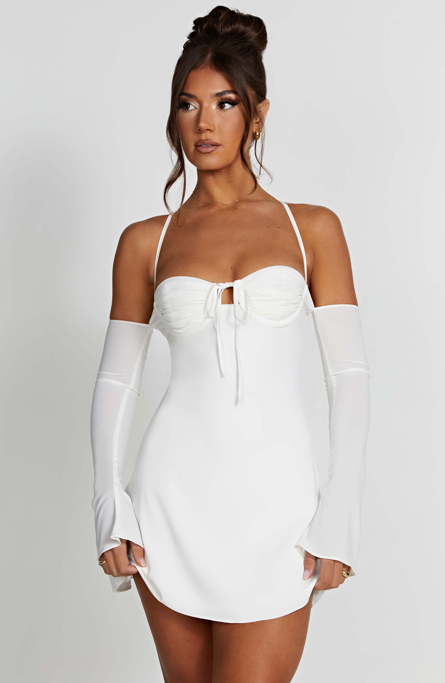 Vestido Mini Fiona - Marfil