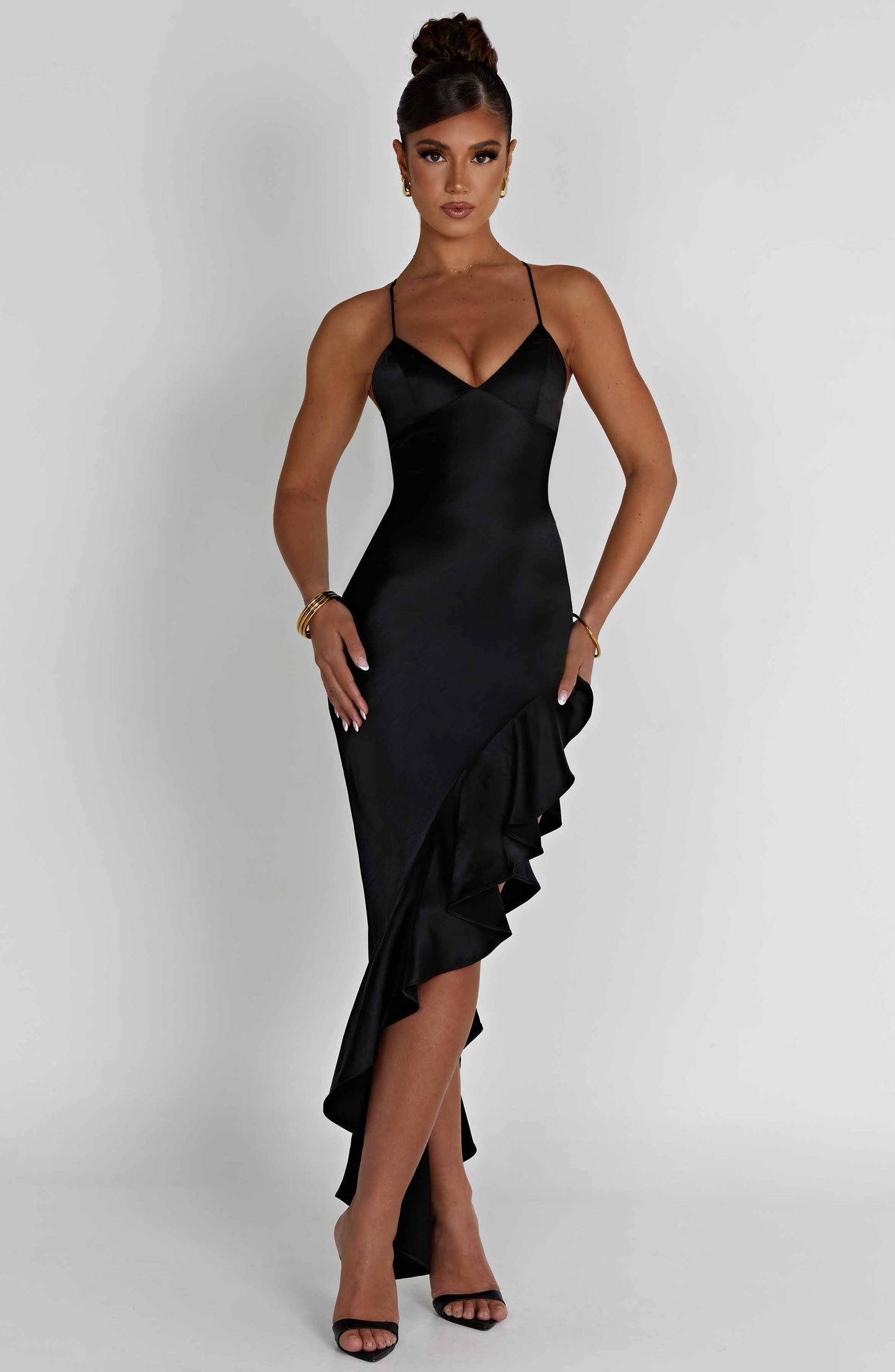 Vestido Midi Flora - Negro
