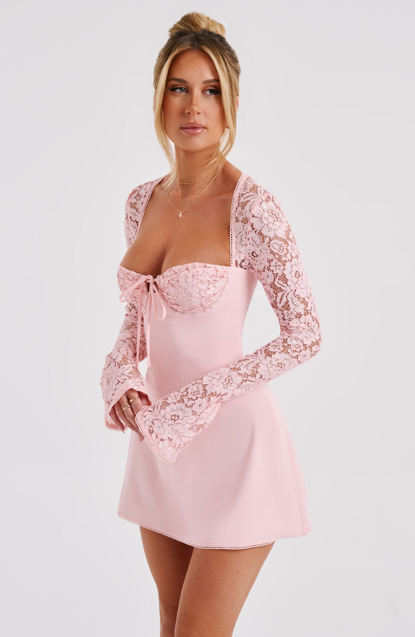 Vestido Mini Jacinta - Rosa Claro