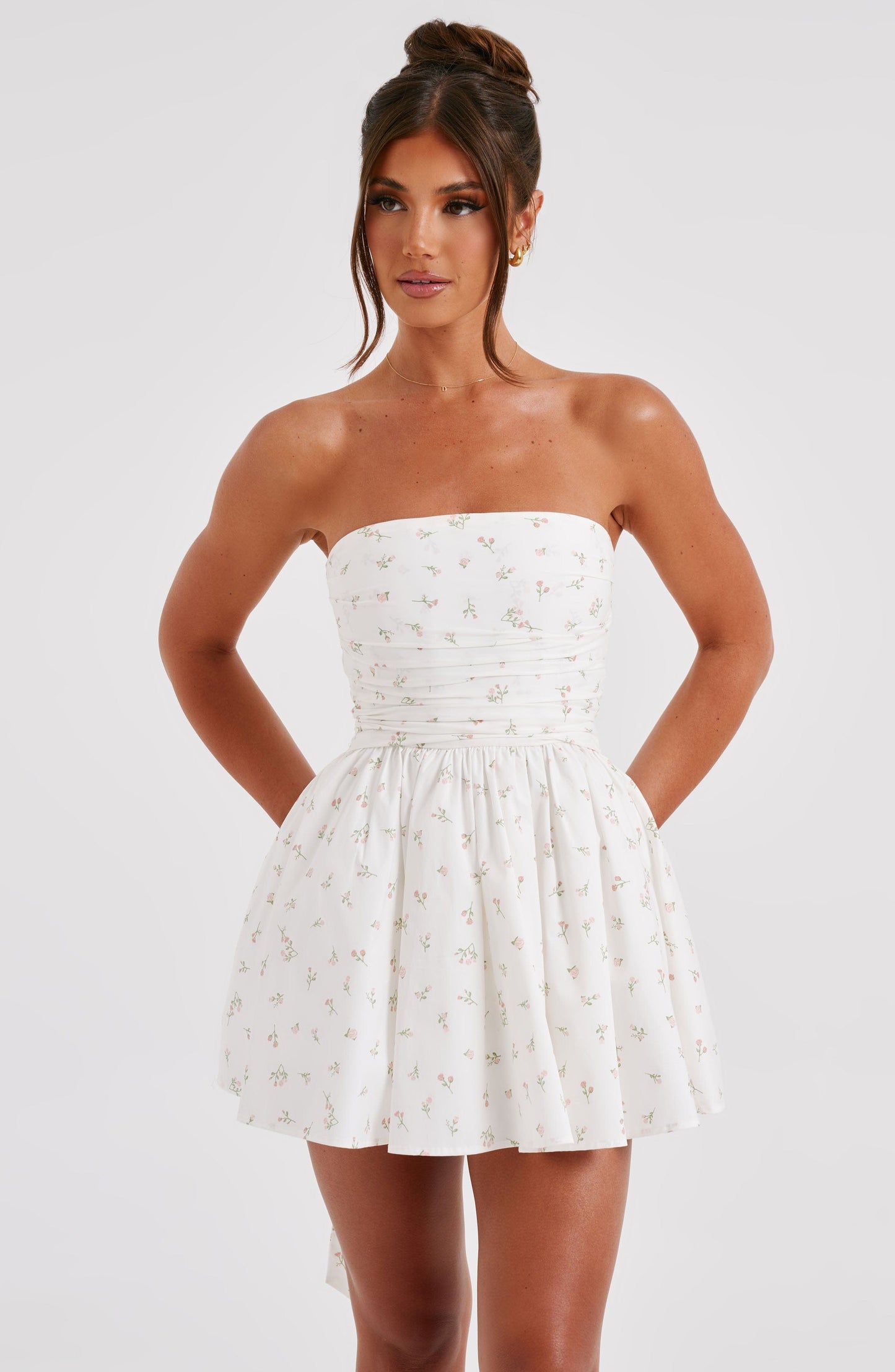 Vestido Mini Katrina - Estampado Floral en Tonos Rosados