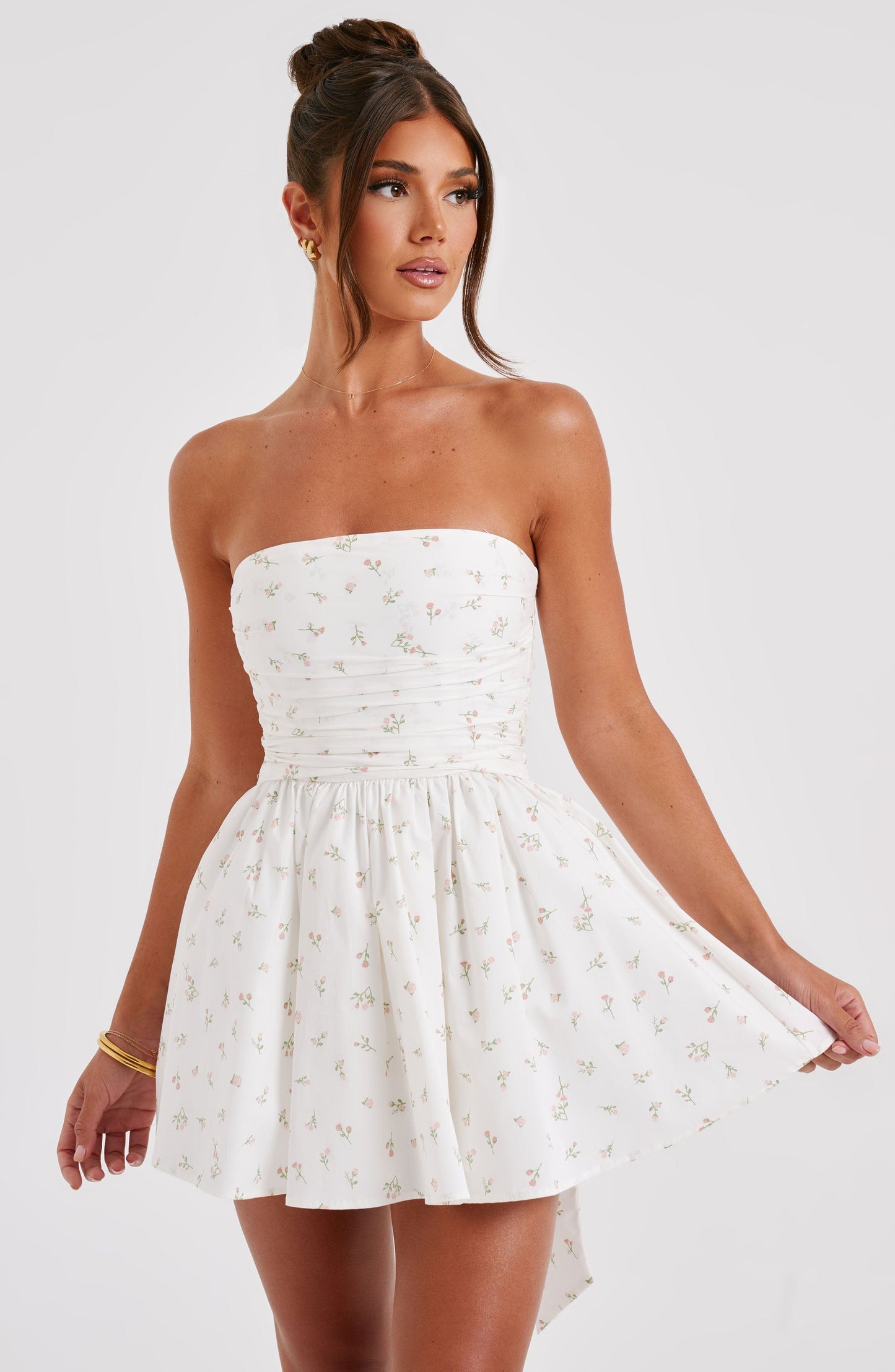 Vestido Mini Katrina - Estampado Floral en Tonos Rosados