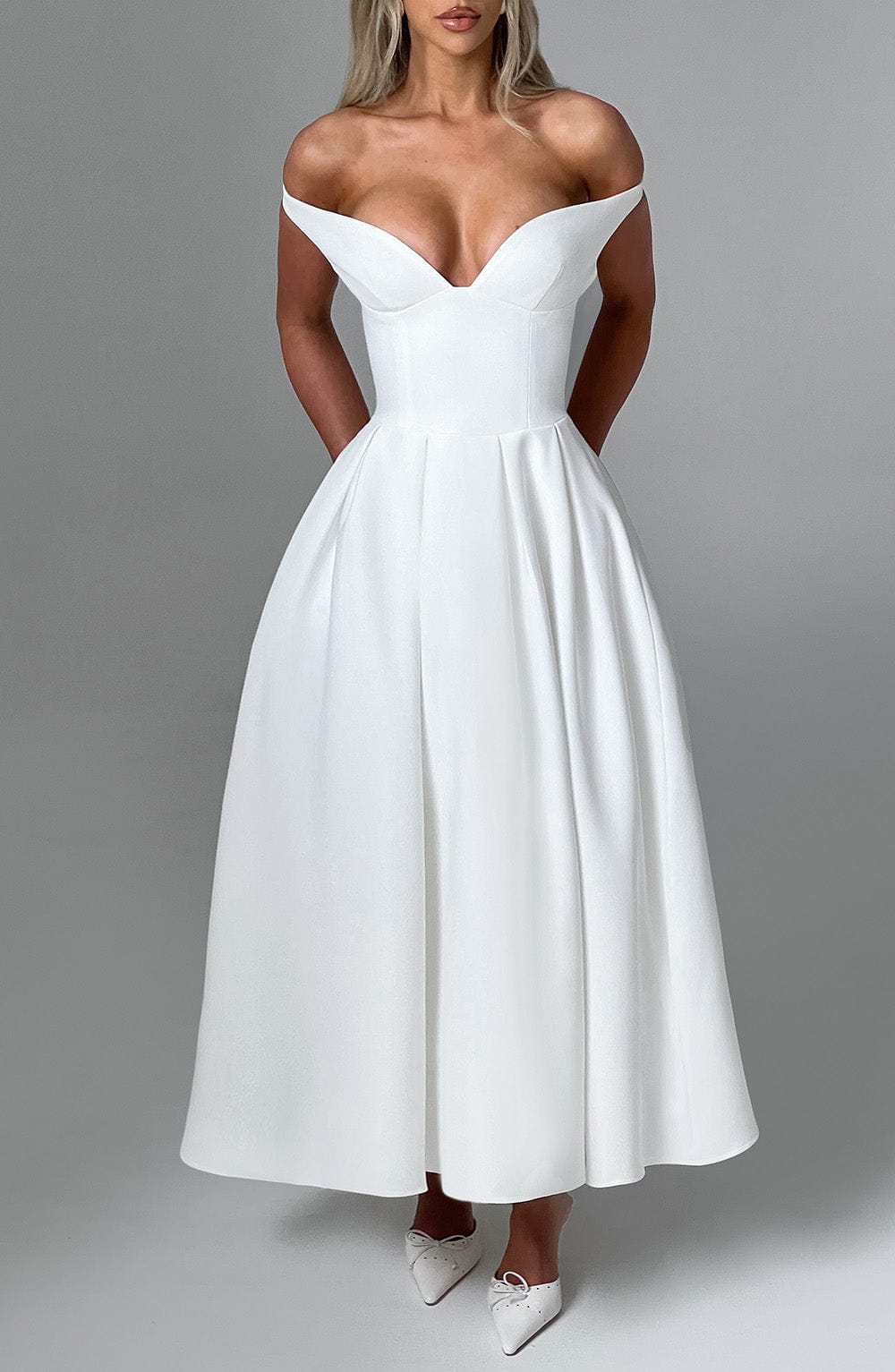 Vestido Midi Lanetta - Marfil