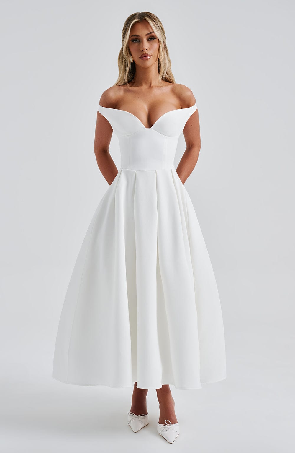 Vestido Midi Lanetta - Marfil