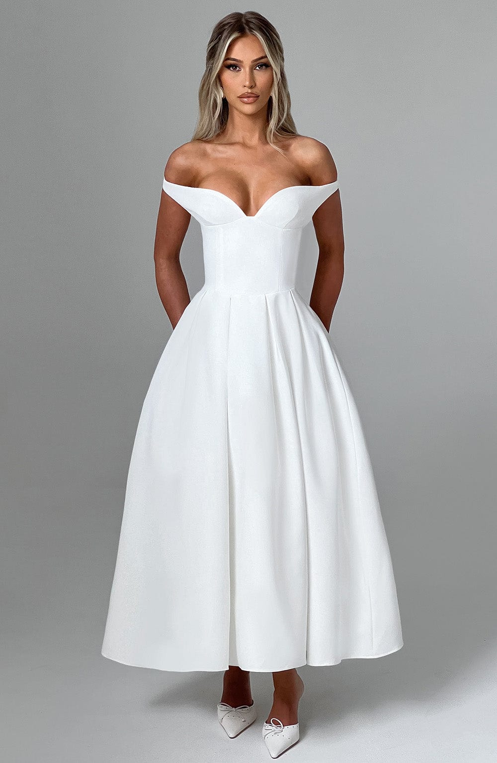 Vestido Midi Lanetta - Marfil