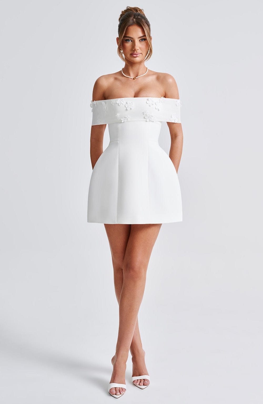 Vestido Mini Laurel - Marfil