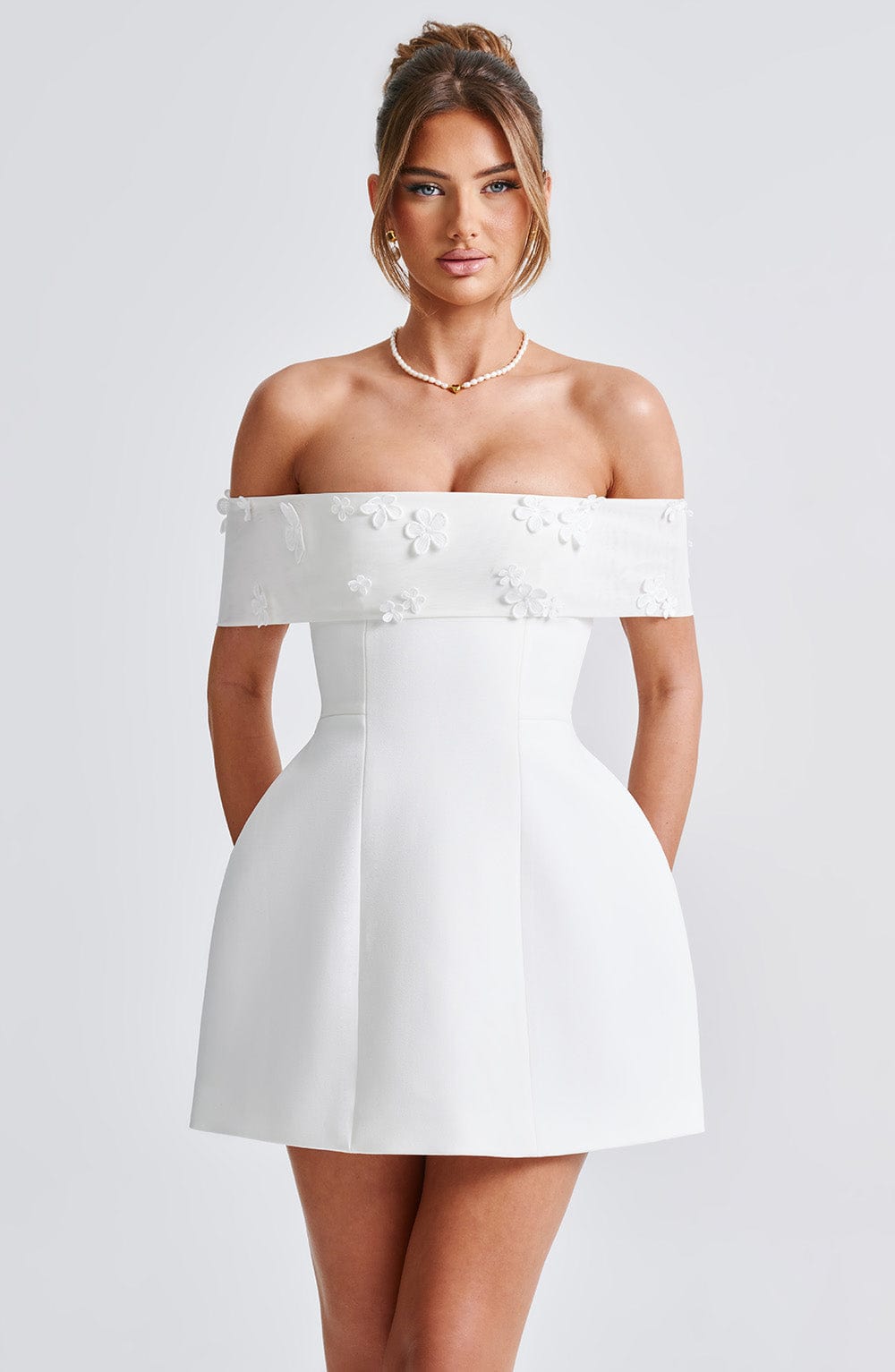 Vestido Mini Laurel - Marfil