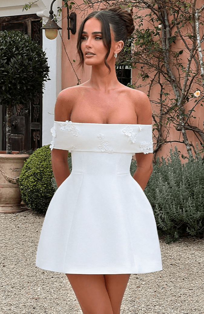 Vestido Mini Laurel - Marfil