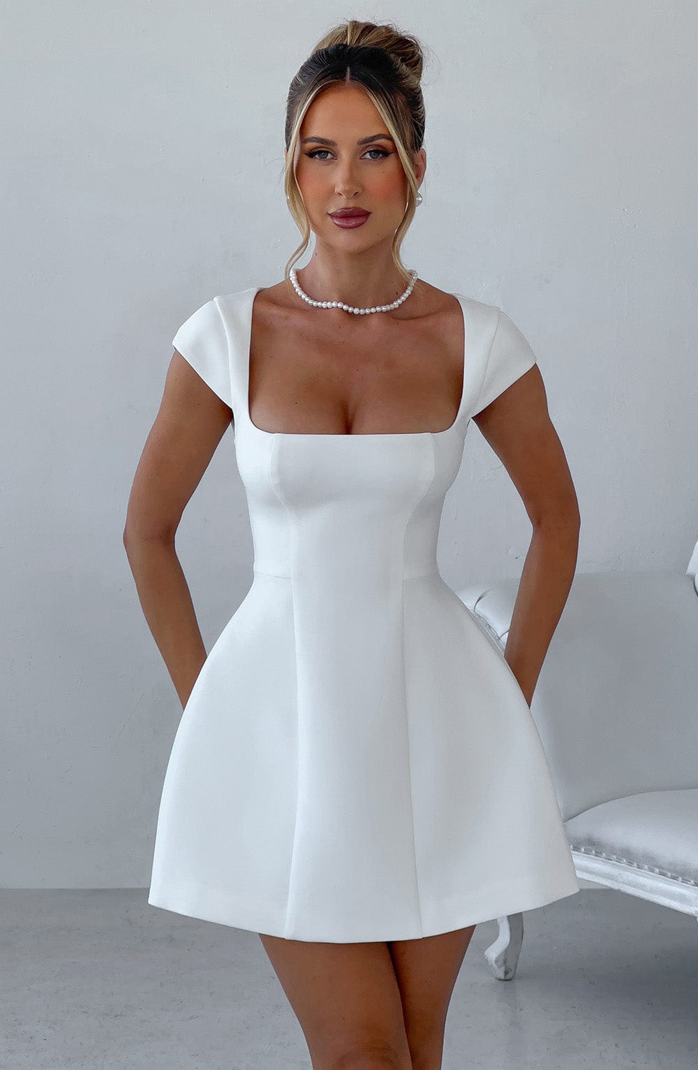 Vestido Mini Lena - Marfil