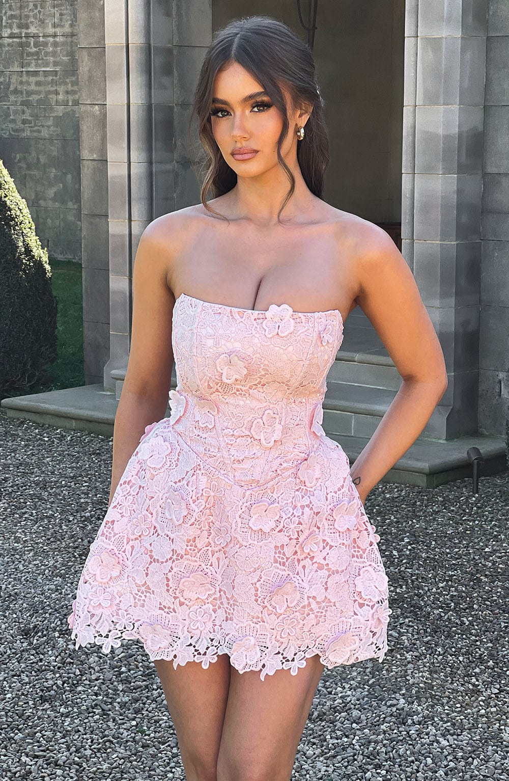 Vestido Mini Leona - Rosa Pálido