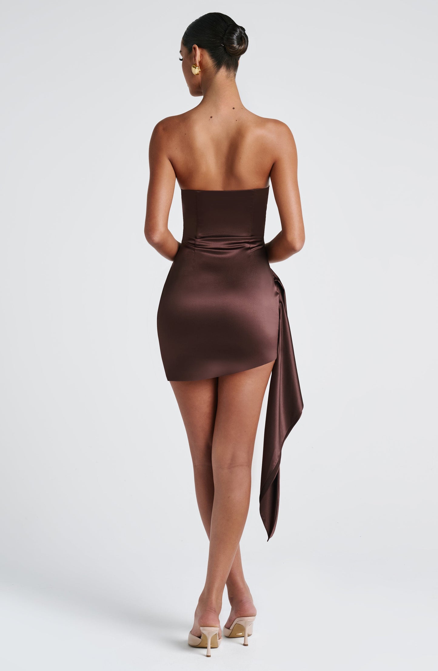 Vestido Mini Leoni - Marrón Ciruela