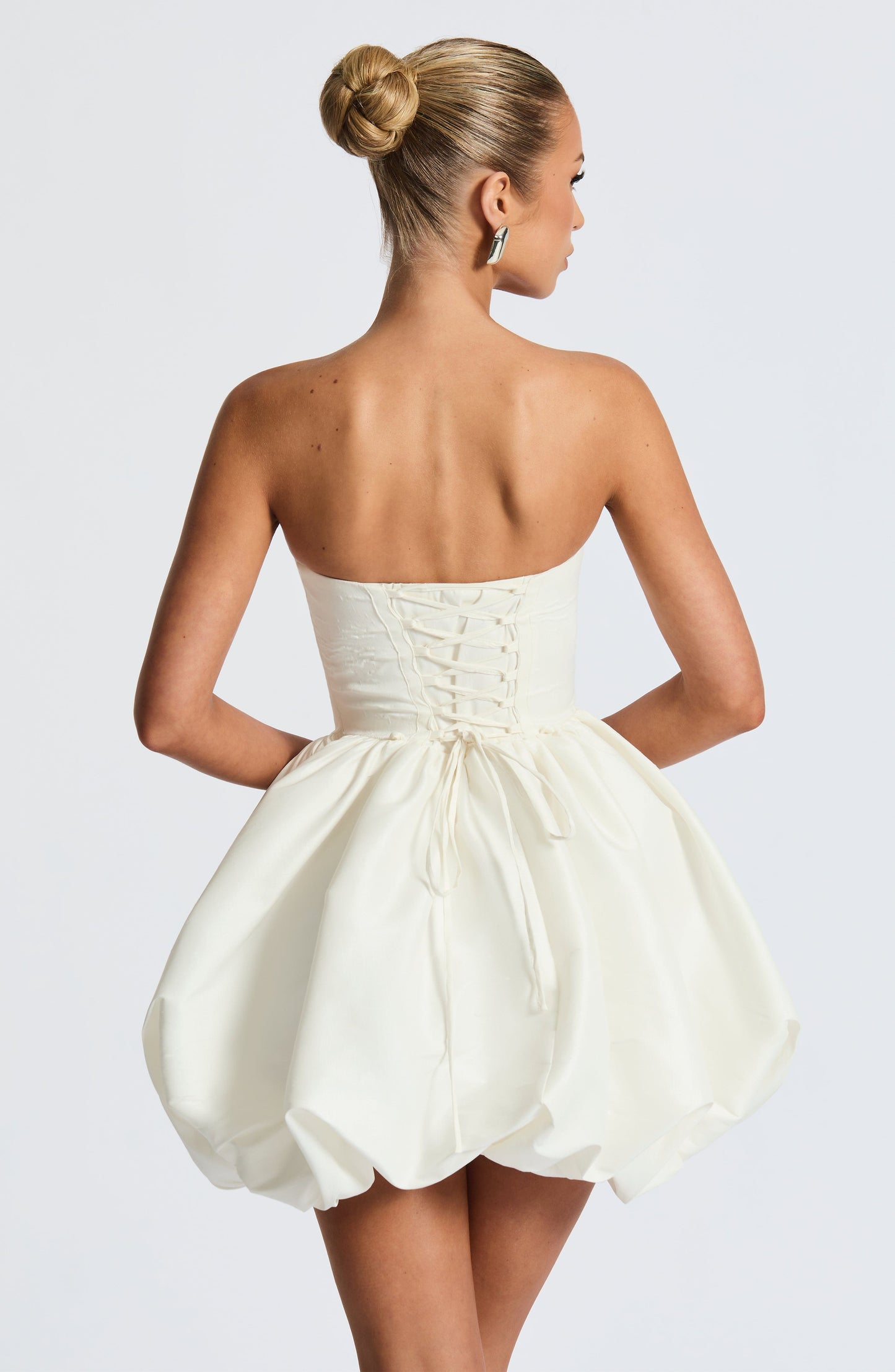 Vestido Mini Lotus - Marfil