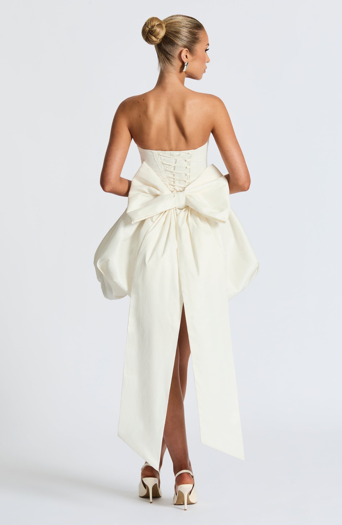 Vestido Mini Lotus - Marfil