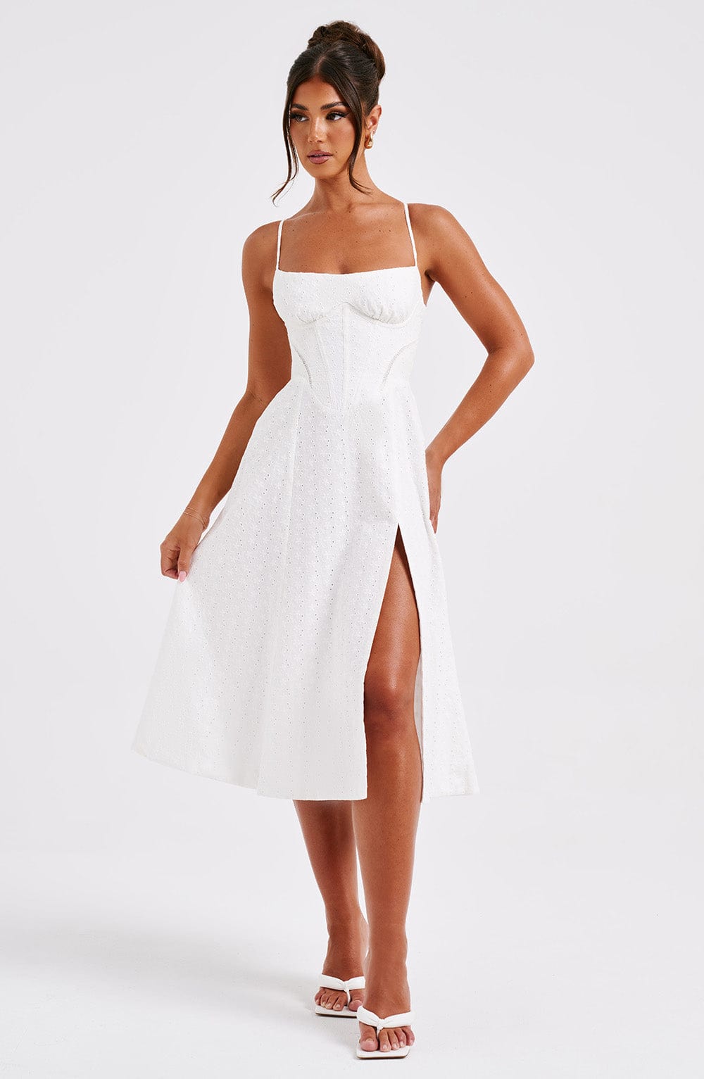 Vestido Midi Luanna - Marfil