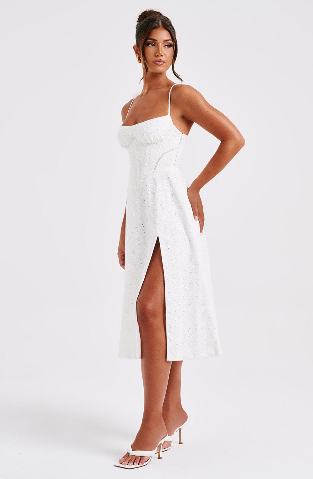 Vestido Midi Luanna - Marfil