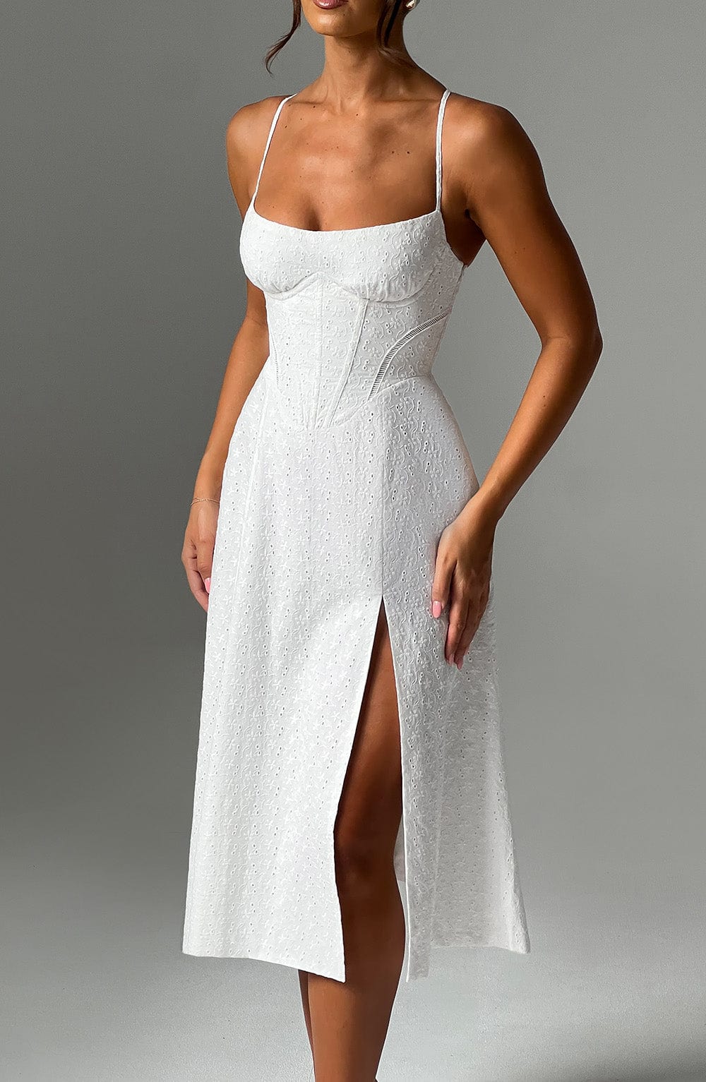 Vestido Midi Luanna - Marfil