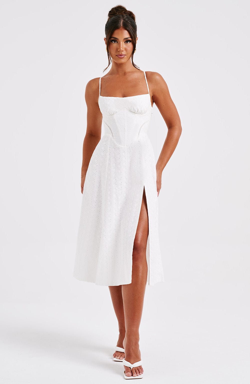 Vestido Midi Luanna - Marfil