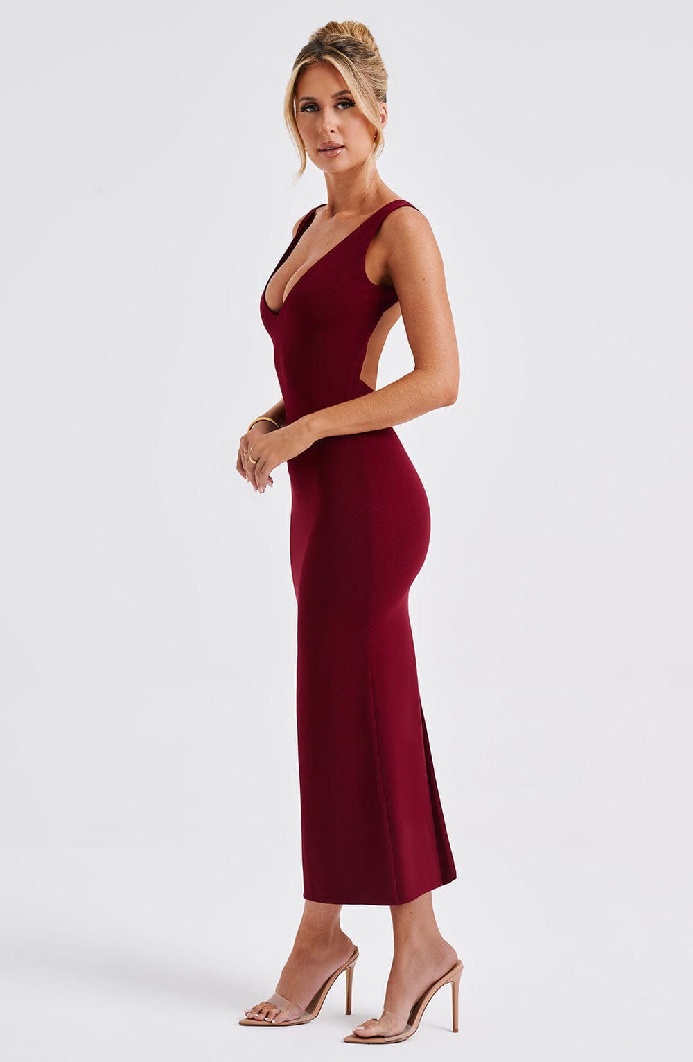 Vestido Midi Lucinda - Burdeos