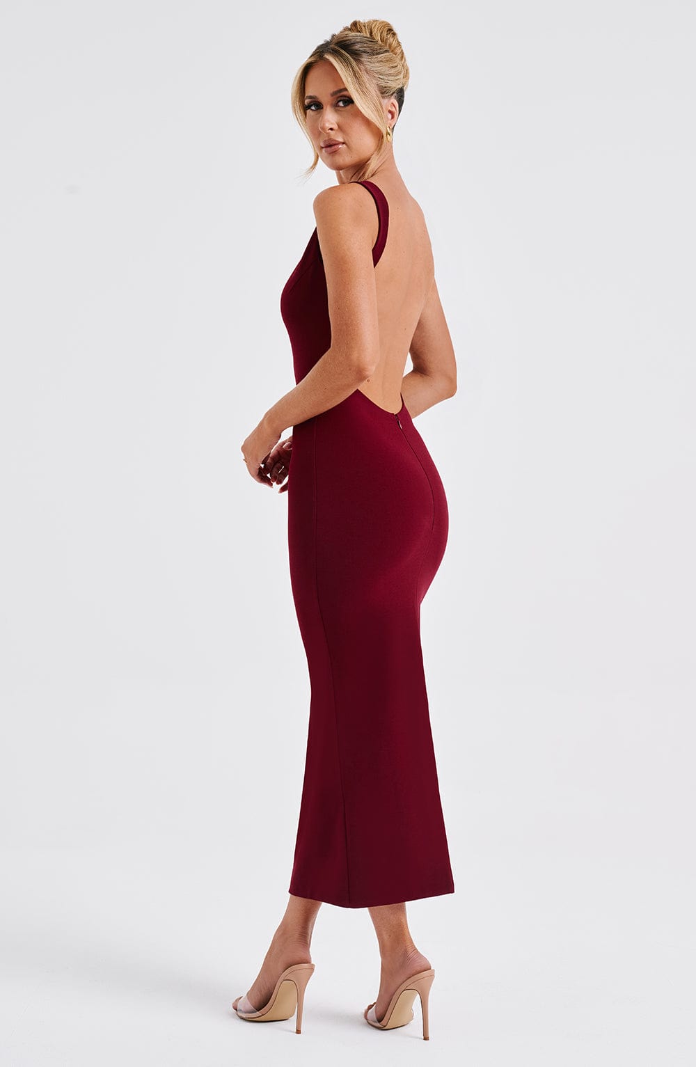 Vestido Midi Lucinda - Burdeos