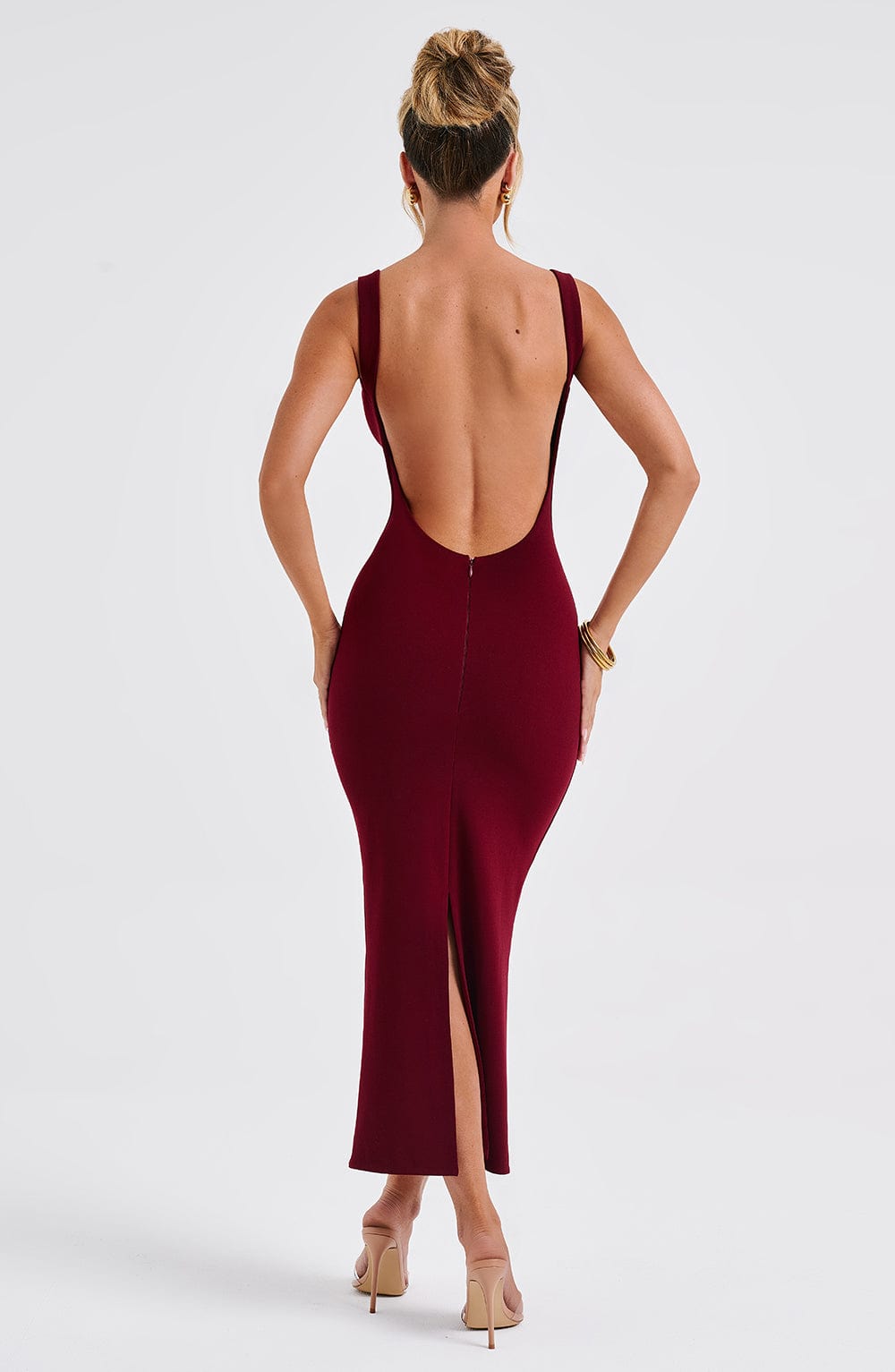 Vestido Midi Lucinda - Burdeos