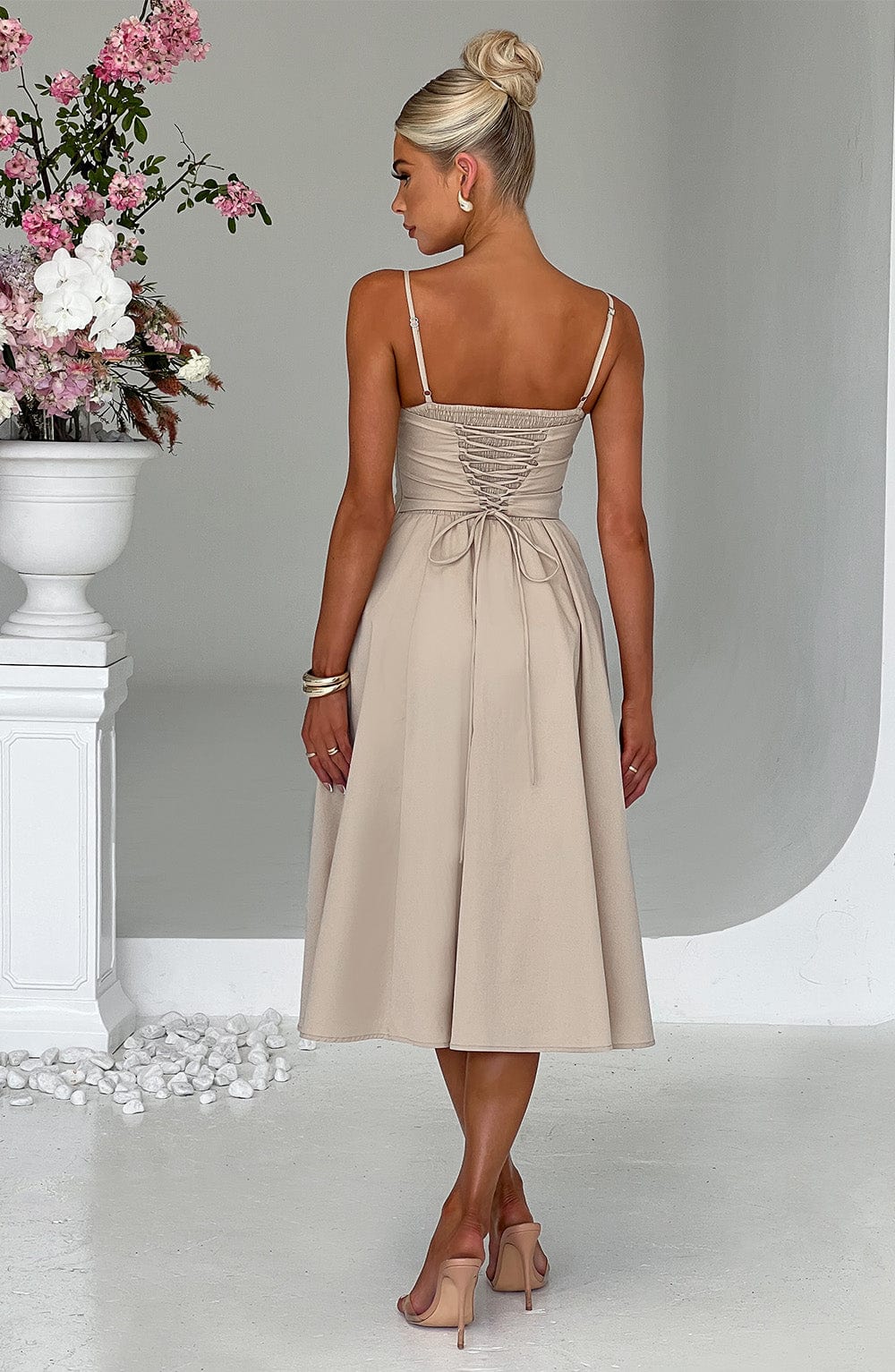 Vestido Midi Mariella - Beige