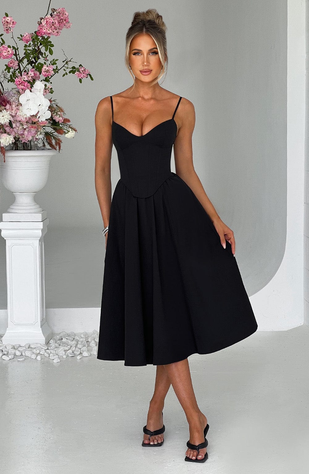 Vestido Midi Mariella - Negro