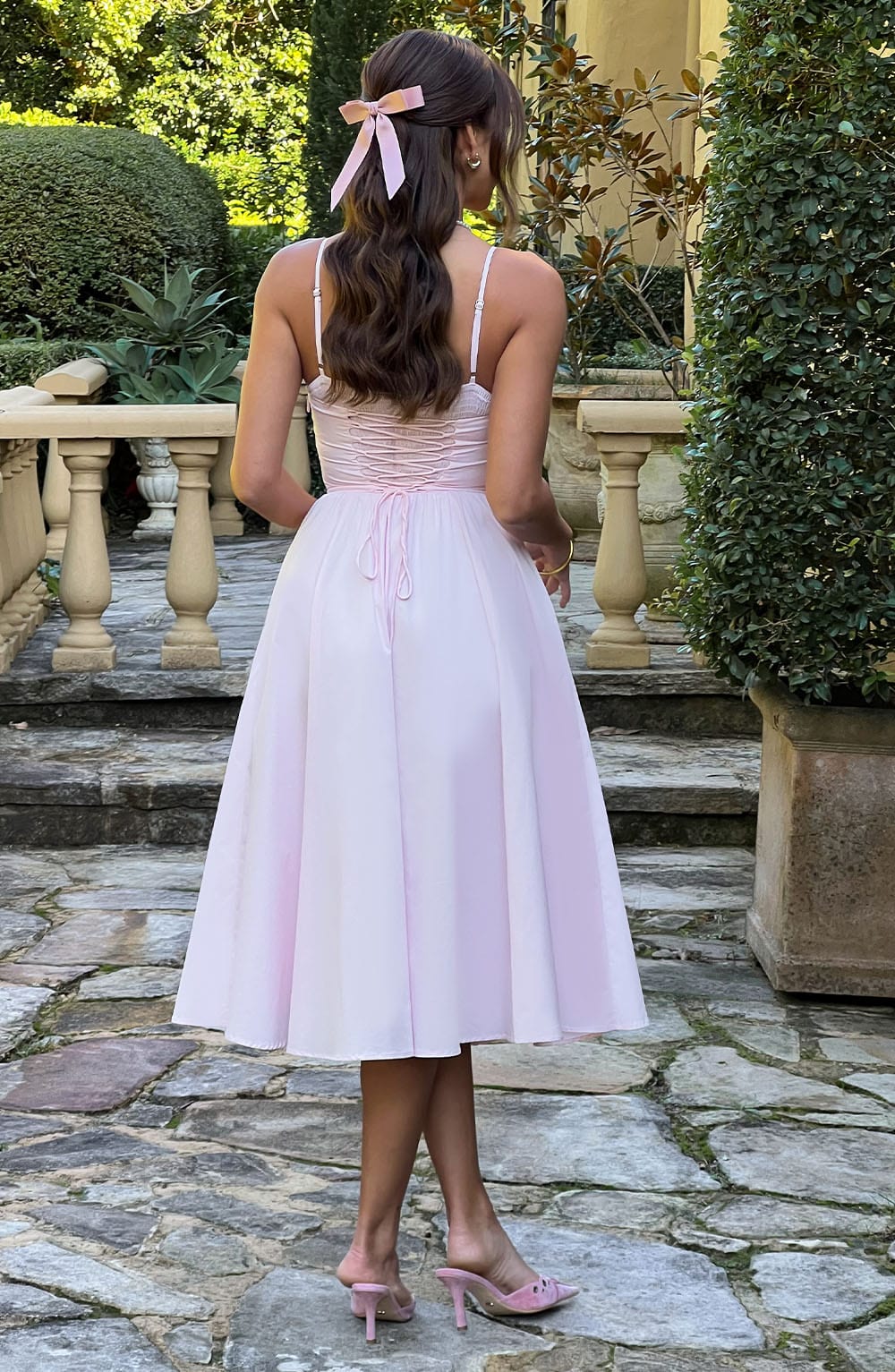 Vestido Midi Mariella - Rosa Empolvado