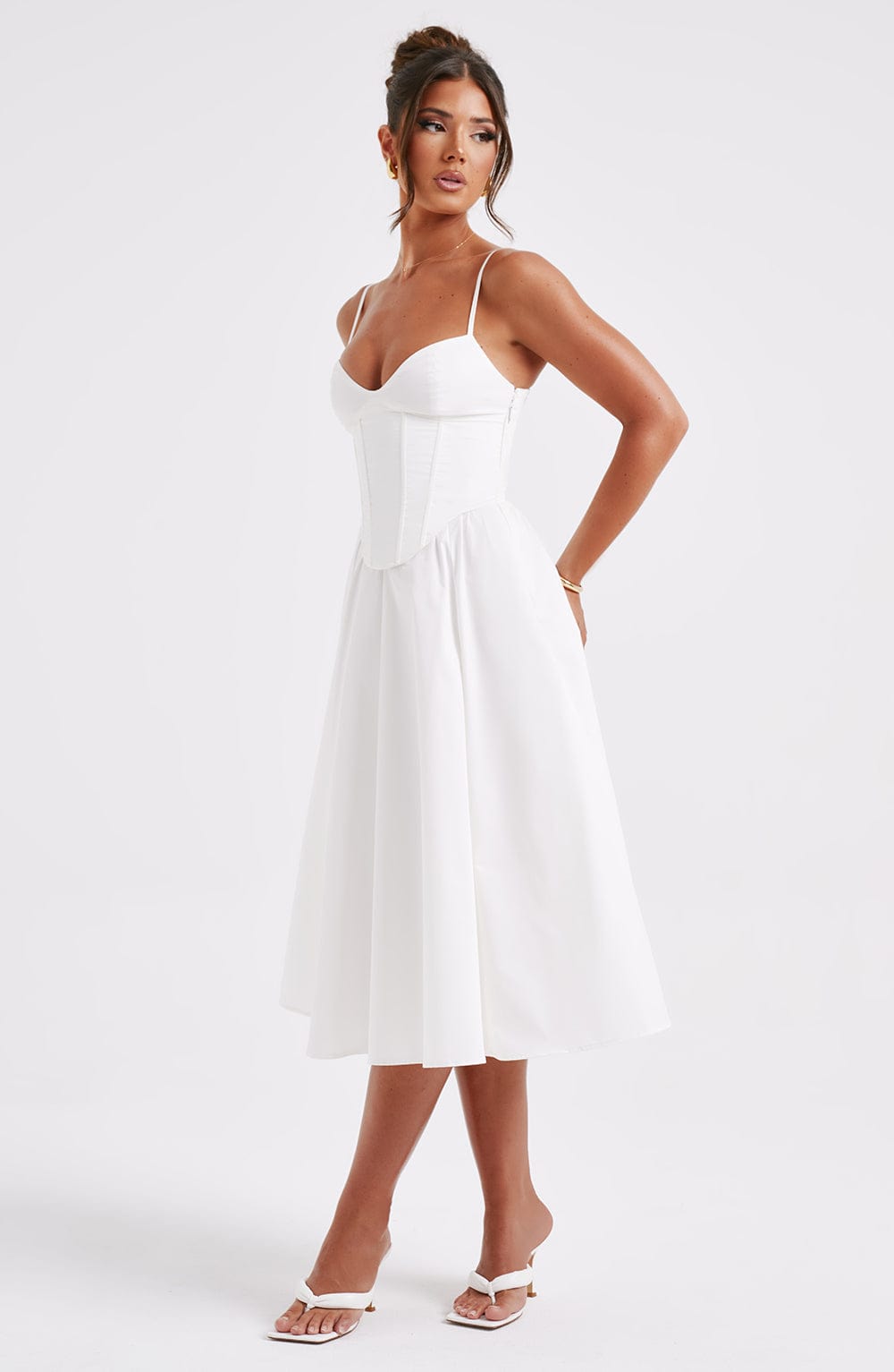 Vestido Midi Mariella - Marfil