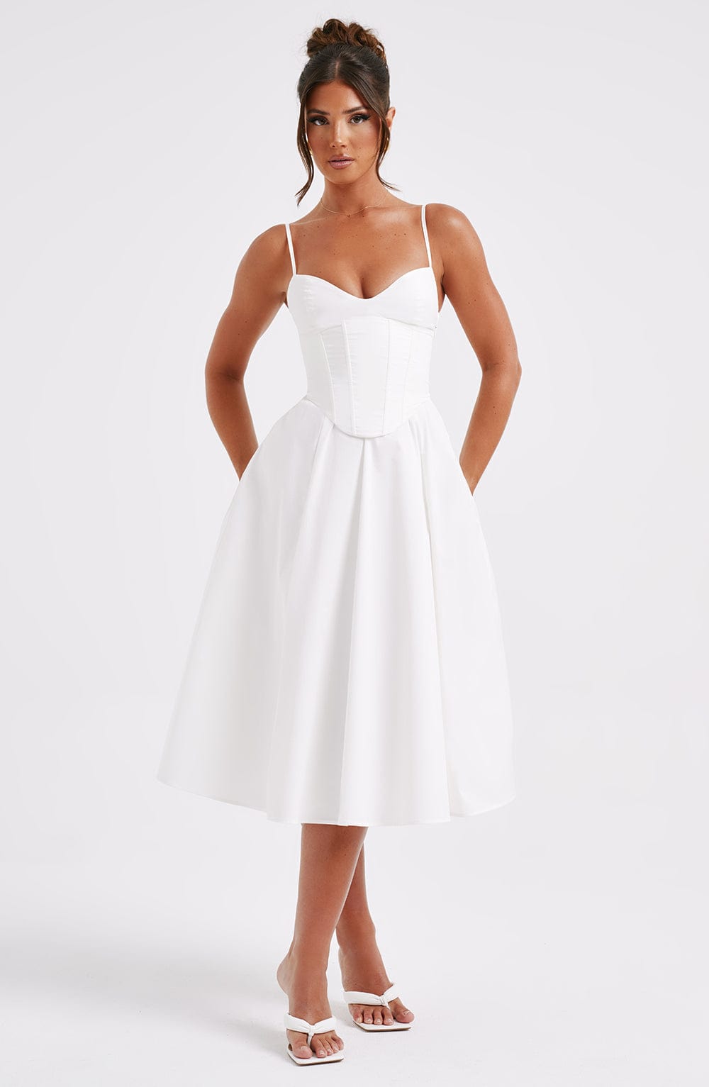 Vestido Midi Mariella - Marfil