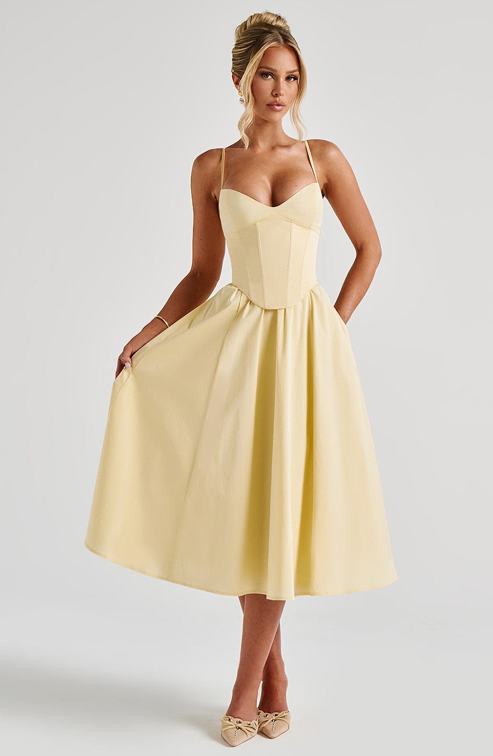 Vestido Midi Mariella - Limón
