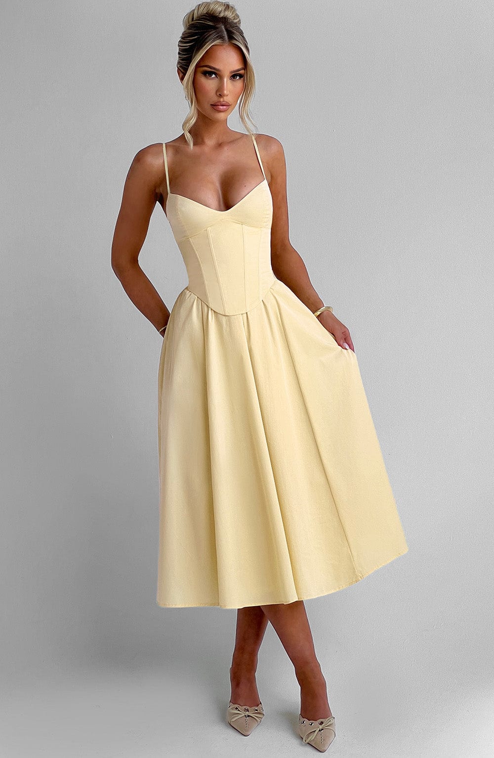 Vestido Midi Mariella - Limón