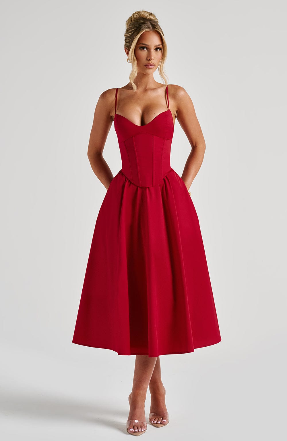 Vestido Midi Mariella - Rojo