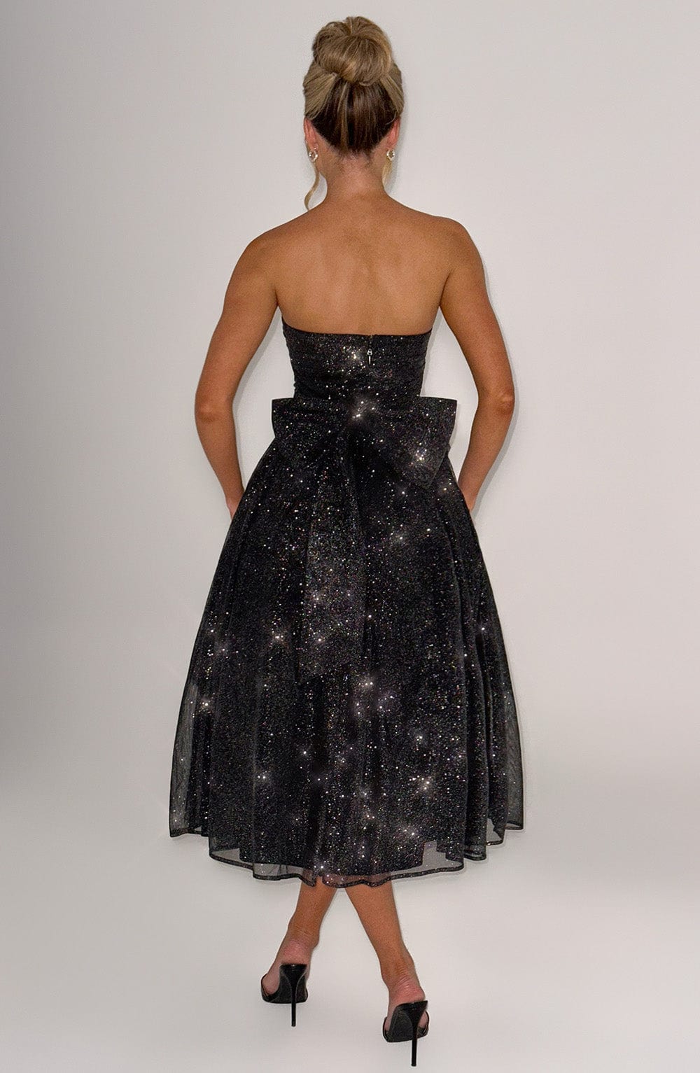 Vestido Midi Marissa - Brillo Negro