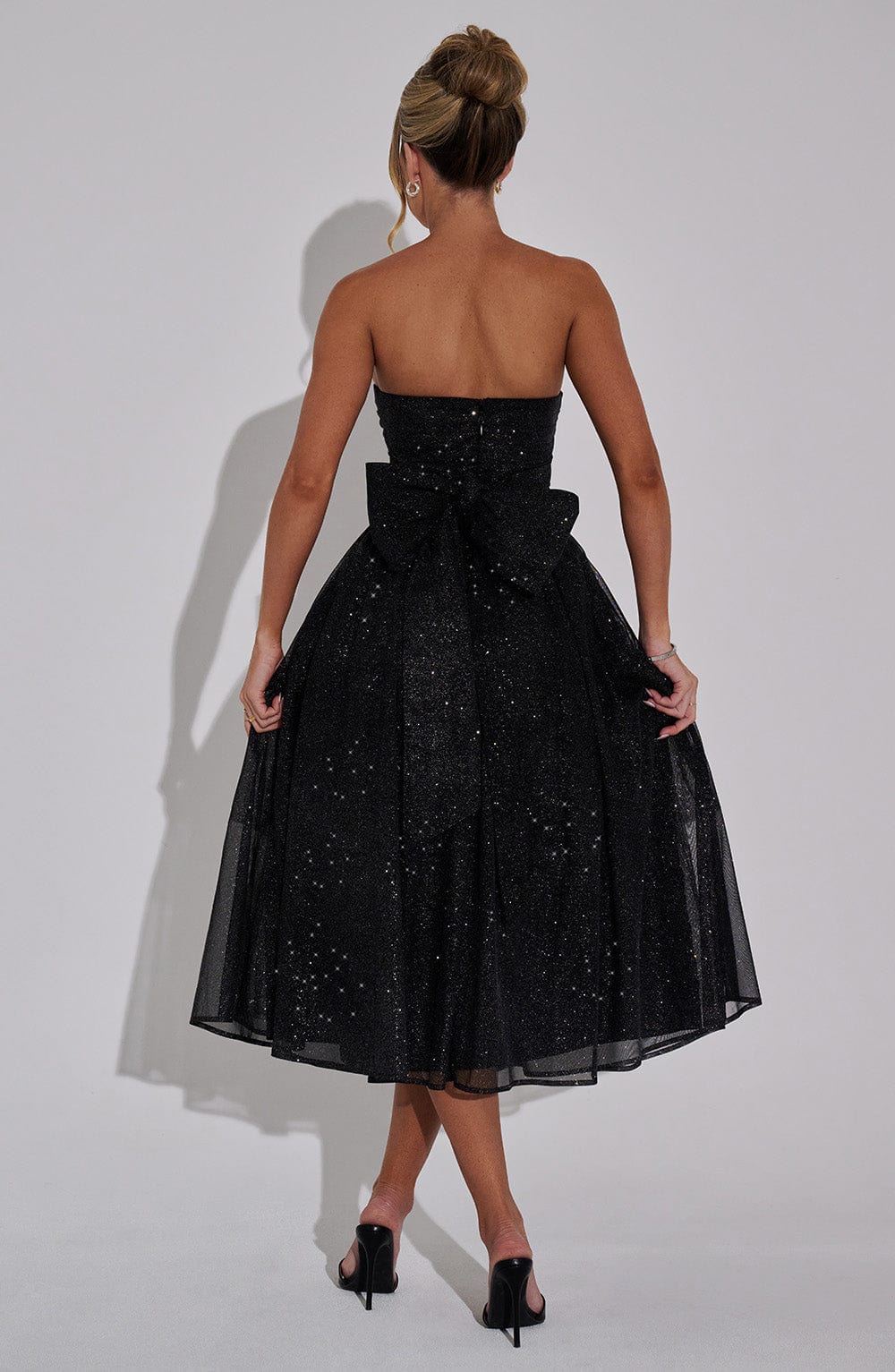Vestido Midi Marissa - Brillo Negro
