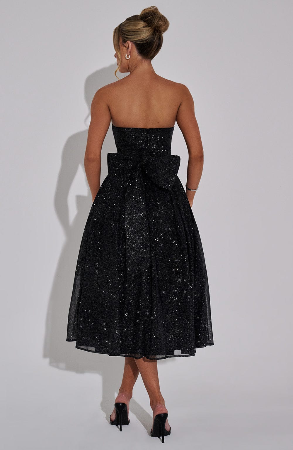 Vestido Midi Marissa - Brillo Negro