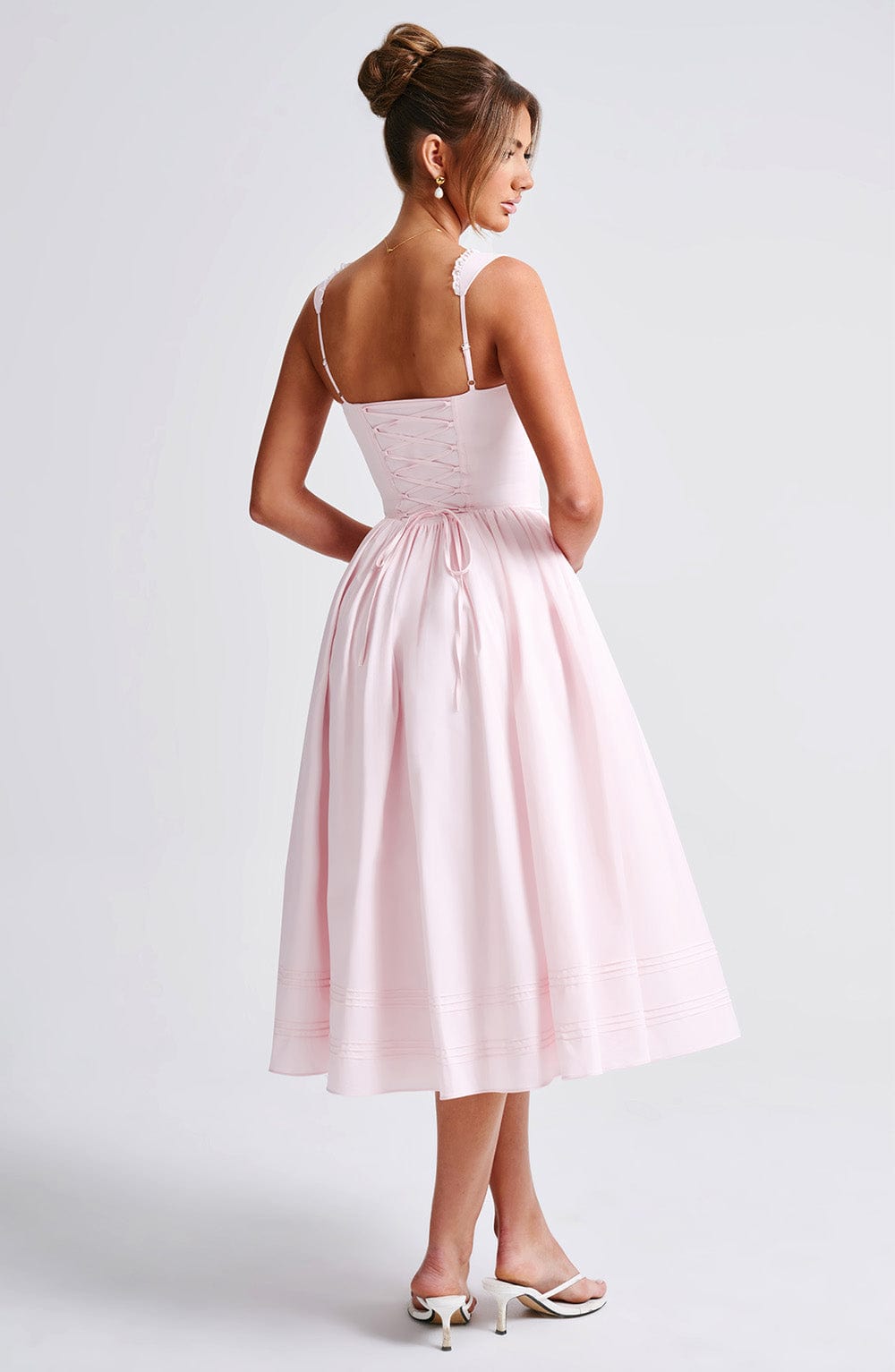 Vestido Midi Marlena - Rosa Claro
