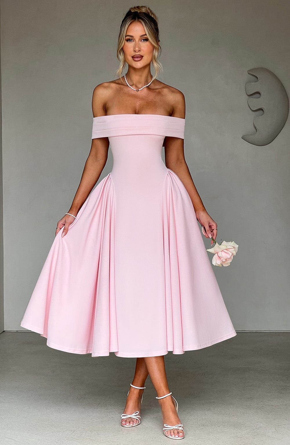 Vestido Midi Miranda - Rosa