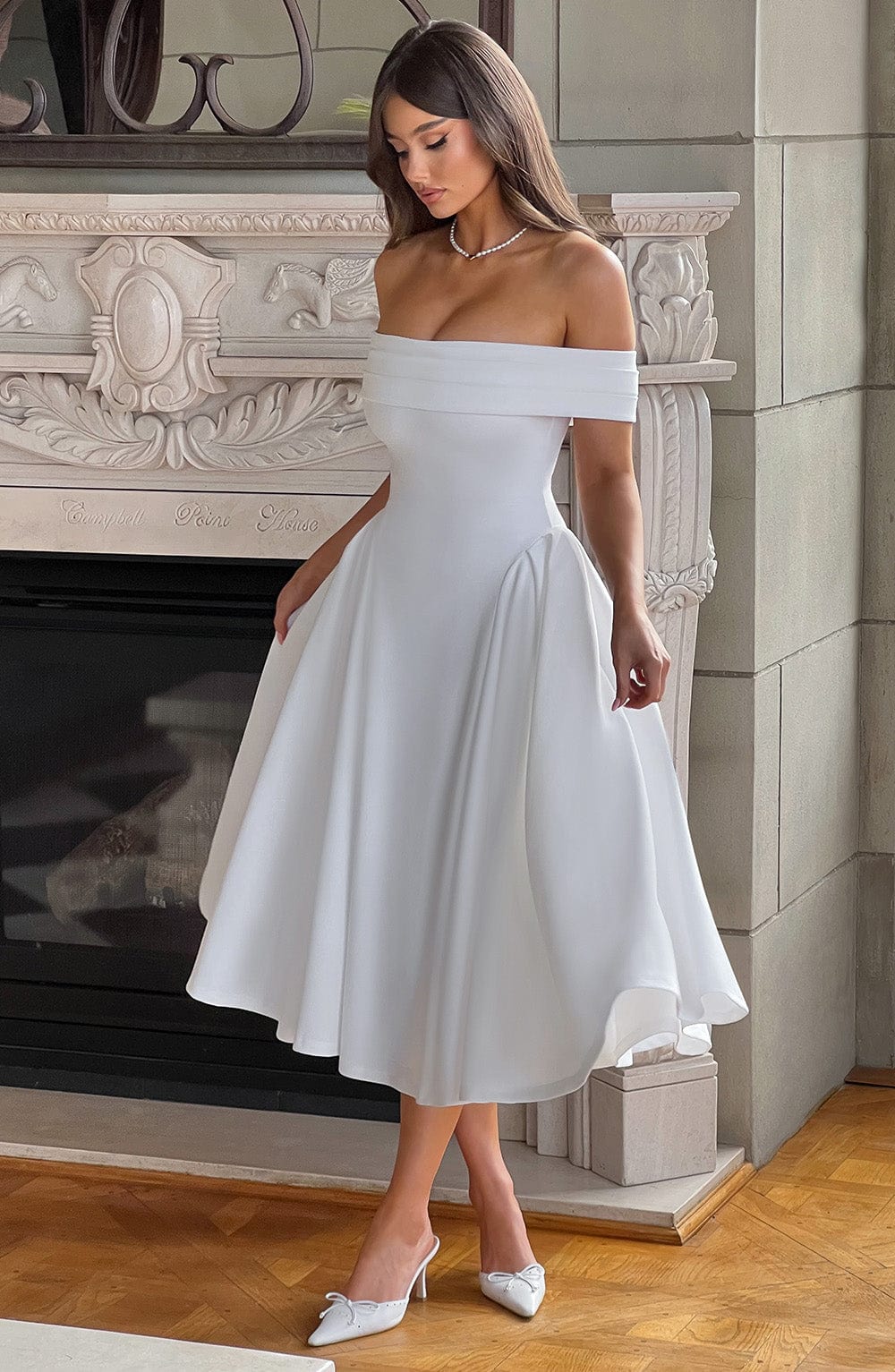 Vestido Midi Miranda - Marfil
