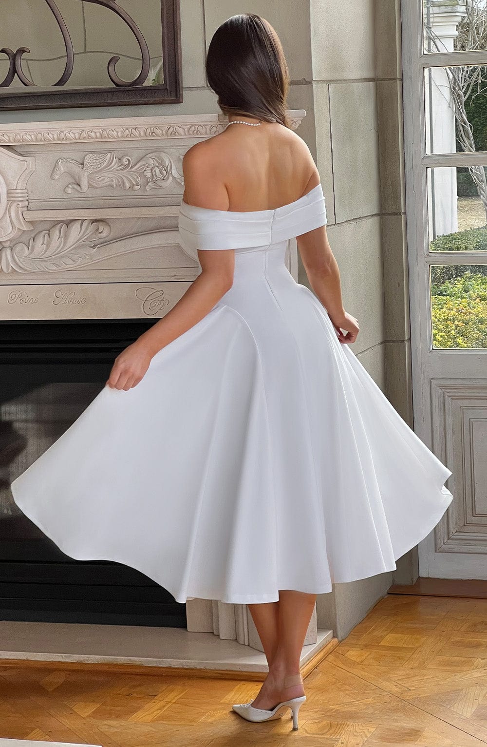 Vestido Midi Miranda - Marfil