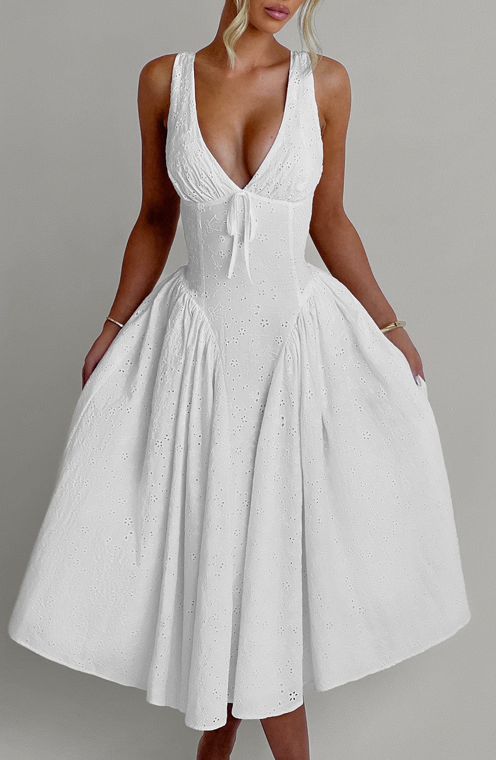 Vestido Midi Monroe - Marfil