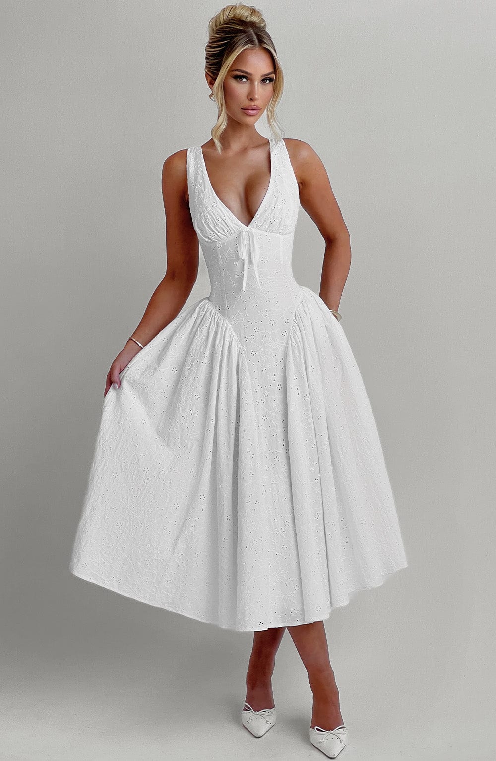 Vestido Midi Monroe - Marfil