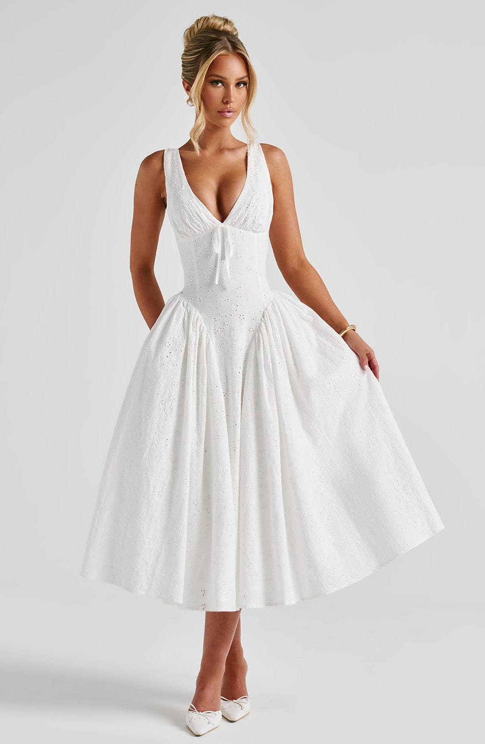 Vestido Midi Monroe - Marfil
