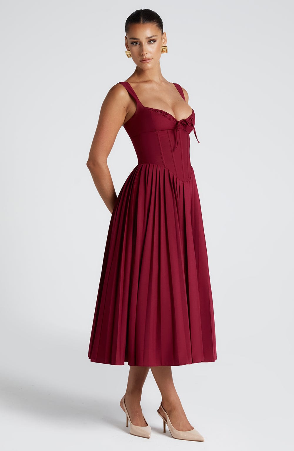 Vestido Midi Natassia - Berry