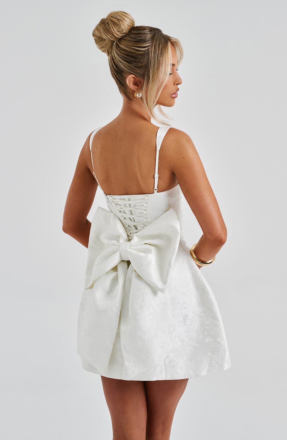 Vestido Mini Orla - Marfil