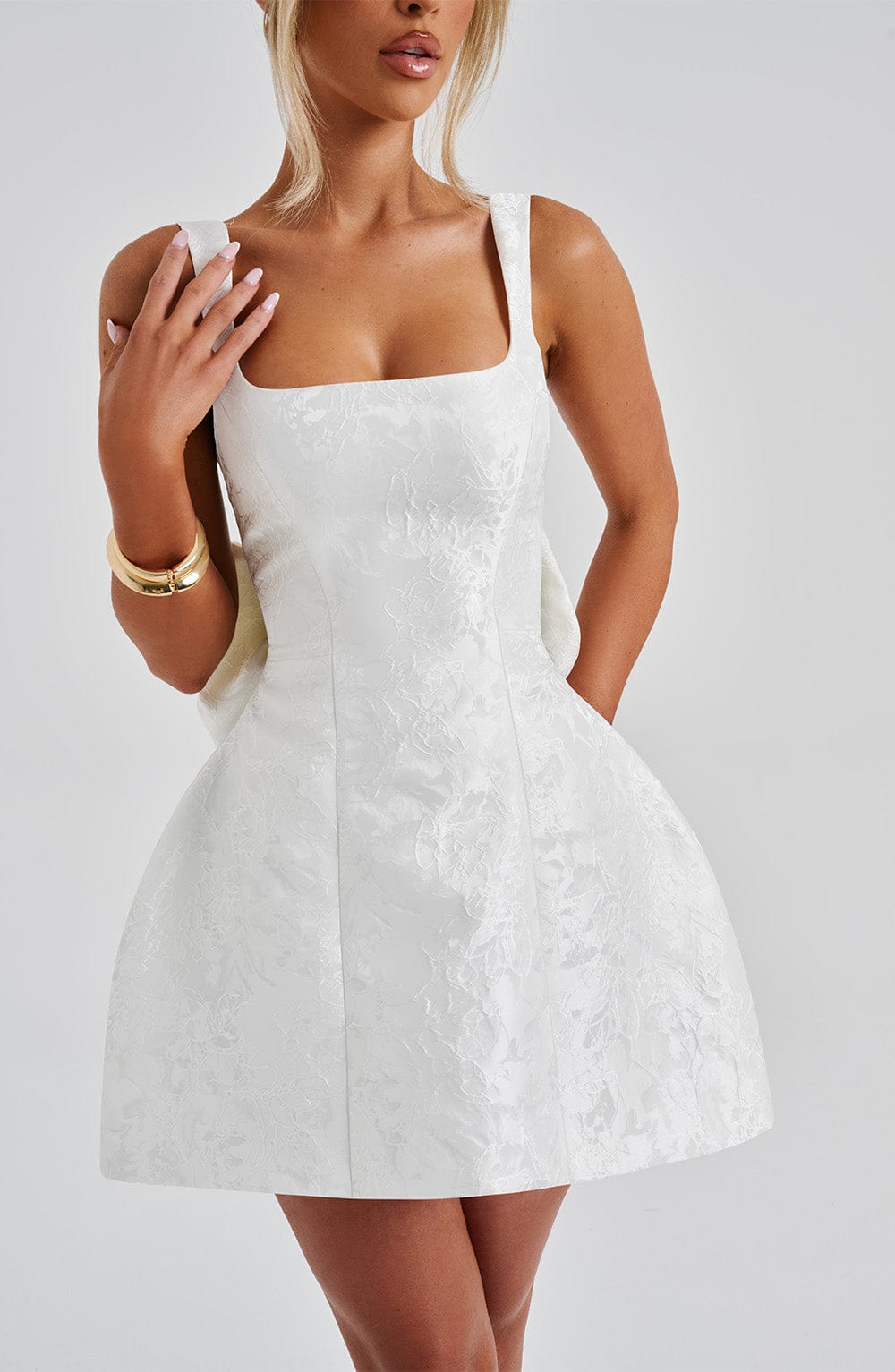 Vestido Mini Orla - Marfil