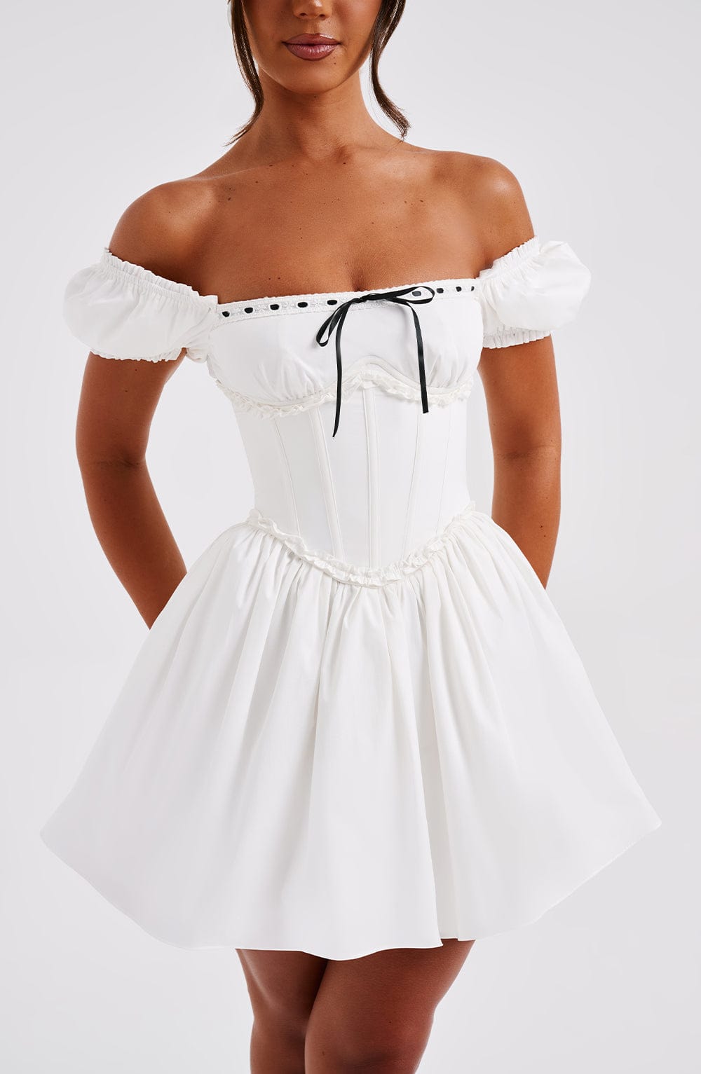 Vestido Mini Penelope - Negro/Blanco
