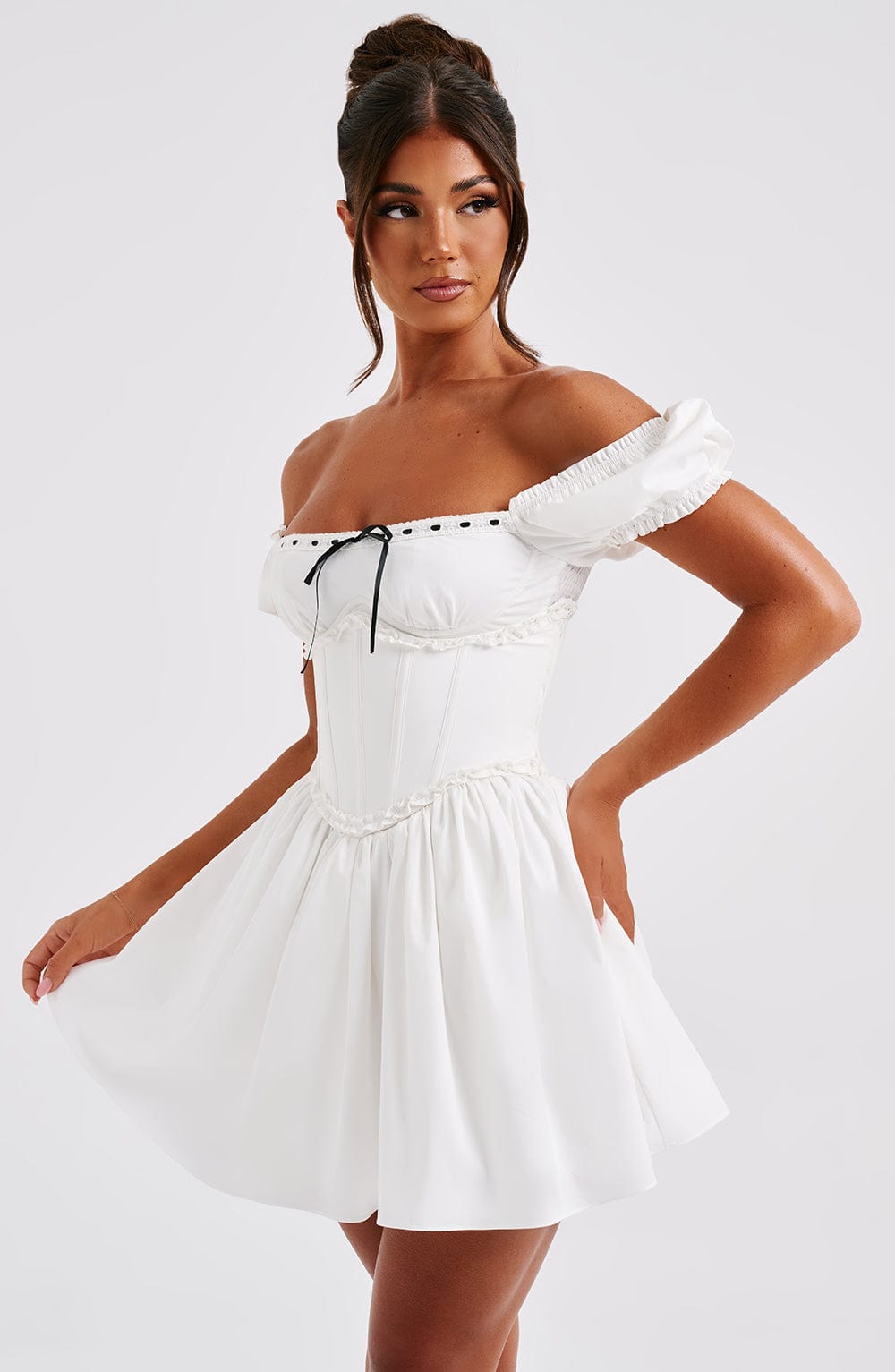 Vestido Mini Penelope - Negro/Blanco