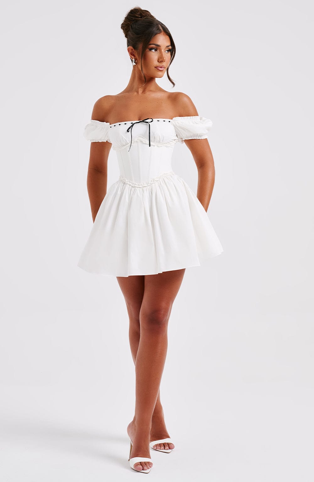 Vestido Mini Penelope - Negro/Blanco