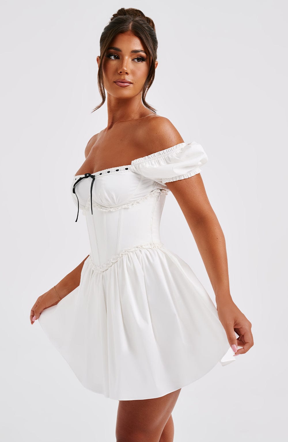 Vestido Mini Penelope - Negro/Blanco